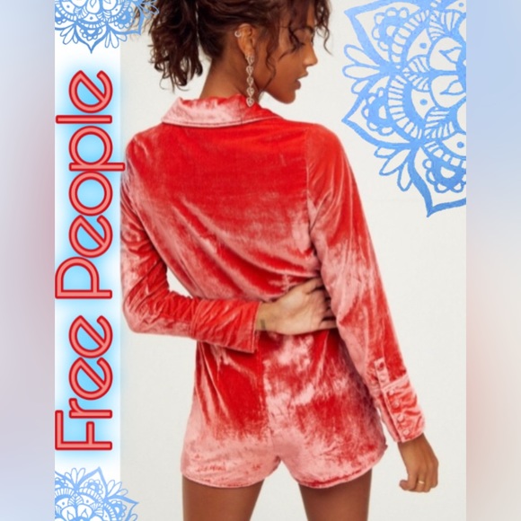 Free People Velvet Romper - Picture 2 of 13